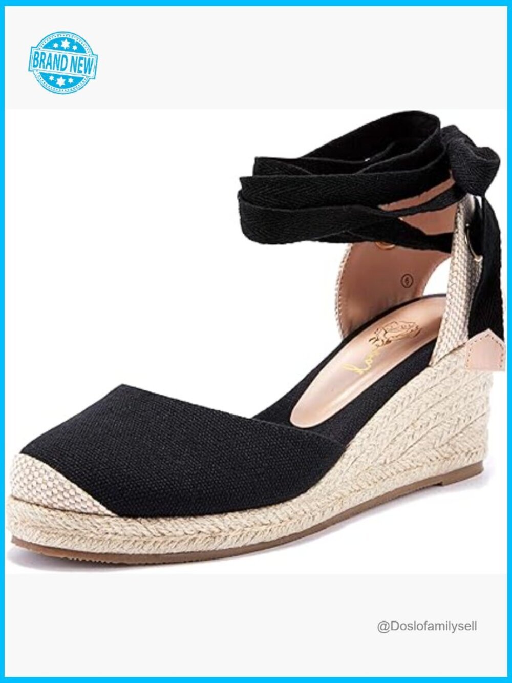 Womens Platform Espadrille Sandals Lace Up Closed Toe Summer Wedge Shoes